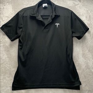 TESLA | MEDIUM MENS | CASUAL BRANDED POLO in BLACK